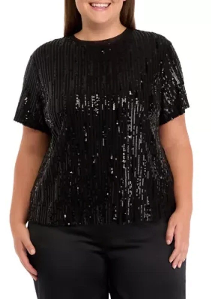 Plus Sequin Top