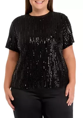 Plus Sequin Top