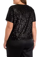 Plus Sequin Top