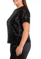 Plus Sequin Top