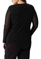 Women's Sparkle Mesh Perfect T-Shirt