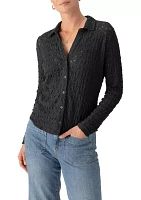 Women's Dreamgirl Lace Button Up Shirt