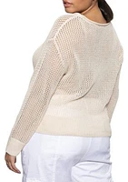 Plus Open Knit Sweater