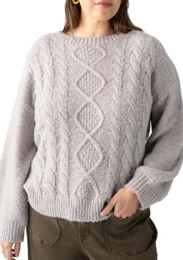 Plus Cozy Cable Crew Sweater