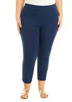 Plus High Rise Slim Ankle Pants