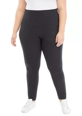 Plus Heather Gray Fleece Lined Leggings