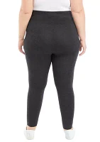 Plus Heather Gray Fleece Lined Leggings