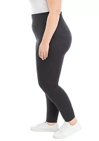 Plus Heather Gray Fleece Lined Leggings