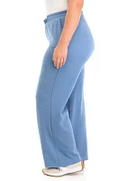 Plus Tie Waist Wide Leg Pants