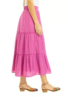 Women's Ruffle Hem Midi Skirt