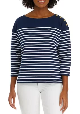 Women's Stripe Jamestown Boat Neck T-Shirt