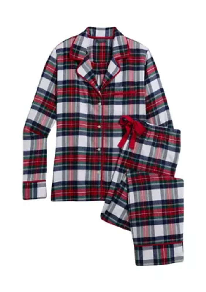 Holiday Flannel Printed Pajama Set