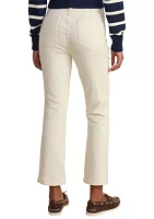 Mid-Rise Kick Flare Corduroy Pants