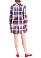 Women's Holiday Plaid Popover Dress