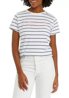 Women's Striped Short Sleeve T-Shirt