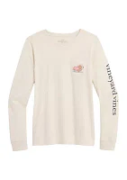 Women's Thanksgiving Long Sleeve Whale Pocket T-Shirt