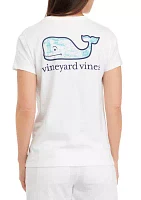 Women's Short Sleeve Whale Fill Graphic T-Shirt