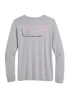 Women's Long Sleeve Whale Logo Chest Pocket T-Shirt