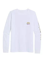 Long Sleeve New Year's Eve Whale Logo Graphic T-Shirt