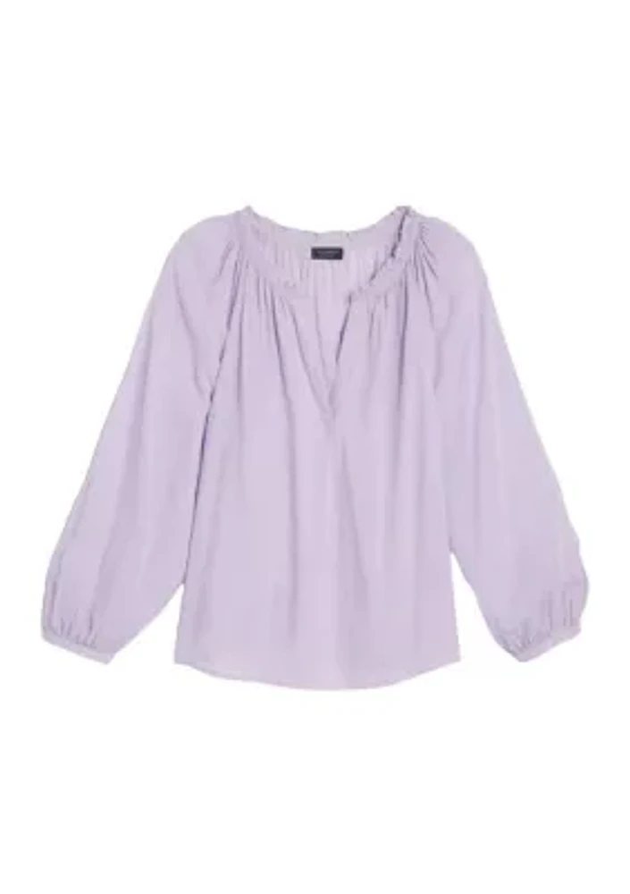 Women's Long Sleeve V-Neck Blouse