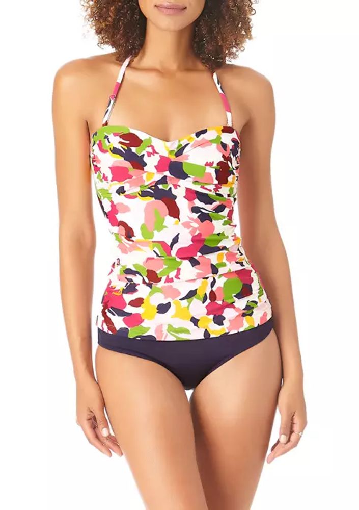 Belk Multicolored Floral Twist Front Tankini Swim Top | The Summit