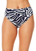 Zebra Shadow Soft Band Swim Bottoms