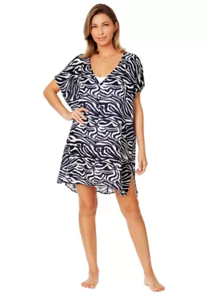 Zebra Shadow Swim Cover Up