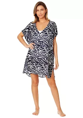 Zebra Shadow Swim Cover Up