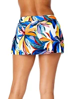 Riviera Floral Tulip Drape Swim Skirt