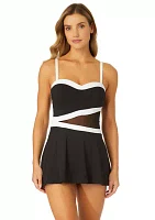 Mesh Bandeau Swim Dress