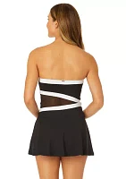 Mesh Bandeau Swim Dress