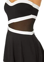 Mesh Bandeau Swim Dress