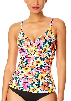 Floral Print Tankini Swim Top