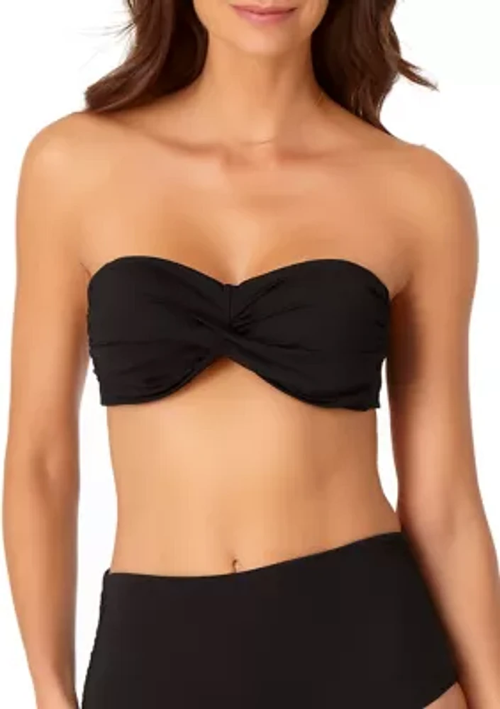 Twisted Bandeau Swim Bra