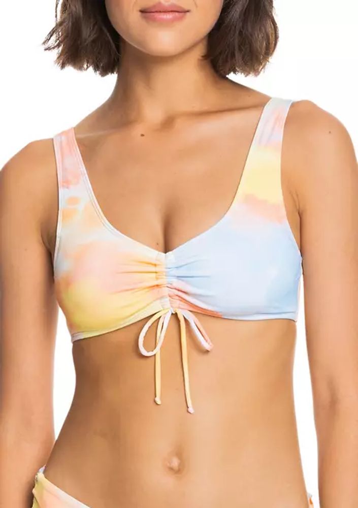 Rainbow Tide Banded Triangle Bikini Top