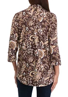 Women's 3/4 Sleeve Printed Tunic