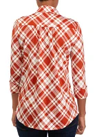 Women's Printed Button Down Top