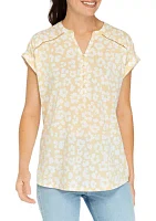 Women's Printed Dolman Sleeve Top