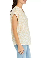 Women's Printed Dolman Sleeve Top