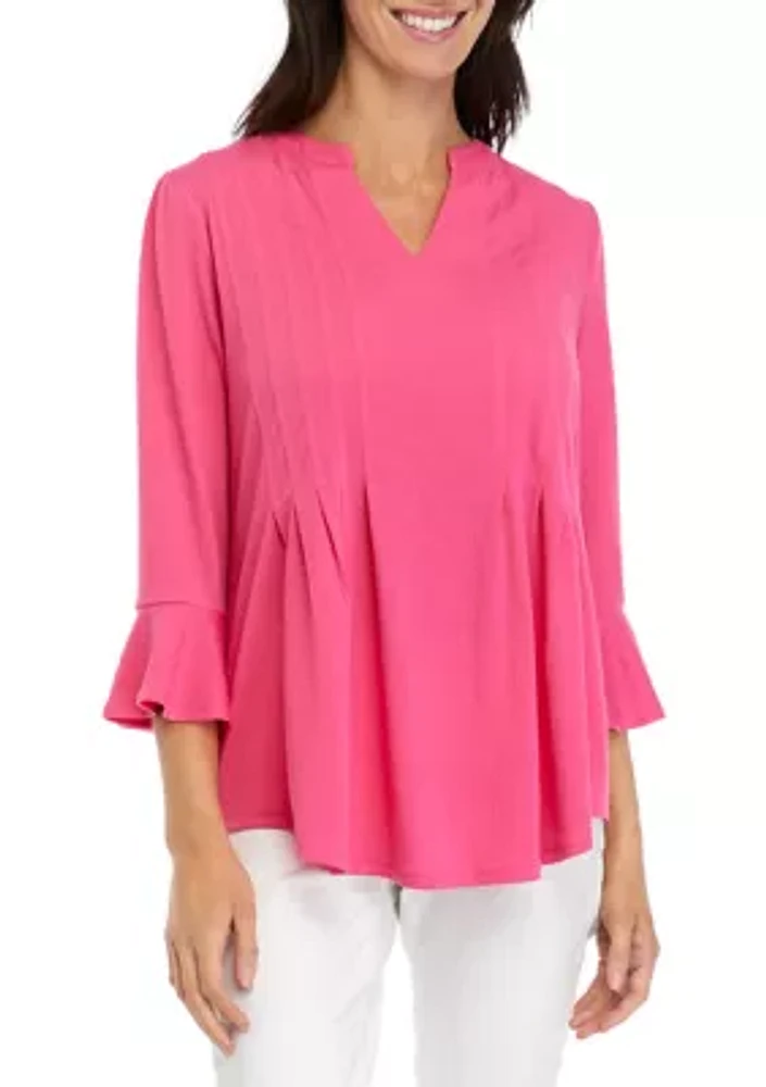 Women's Knit 3/4 Bell Sleeve Top