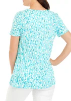 Women's Short Sleeve Honeycomb Top