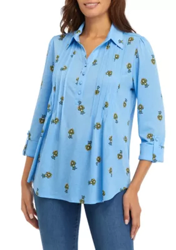 Women's Printed Collared Shirt