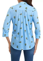 Women's Printed Collared Shirt