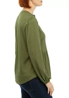 Long Sleeve Knit Henley Shirt