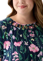 Plus Printed Knit Top