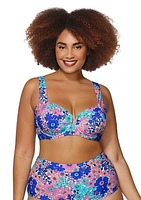 Plus Tropicana Gardens Goldens Swim Top