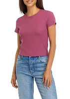 Women's Short Sleeve Ribbed T-Shirt