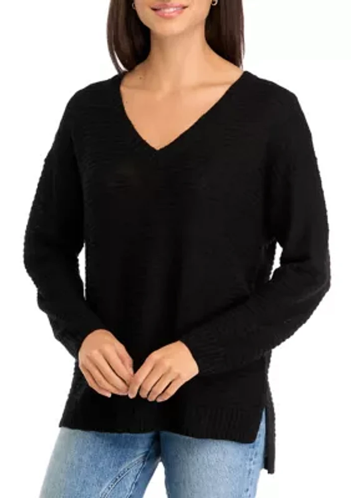 Women's V-Neck Tunic Sweater