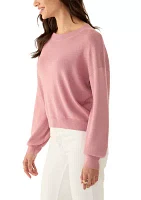 Women's Fine Gauge Flat Crew Neck Sweater