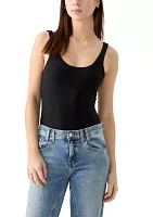 Women's Scoop Neck Double Layer Bodysuit
